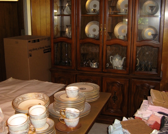 Mom's Hutch and fancy dishes.