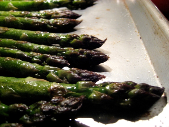 Caramelized Asparagus Spear Tips - macro